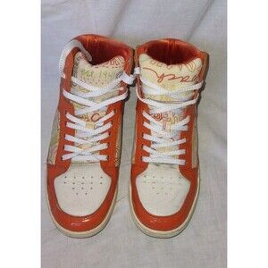Sz 6.5 COACH Nora Graffiti Signature Sneakers Women’s High Top Embroidered